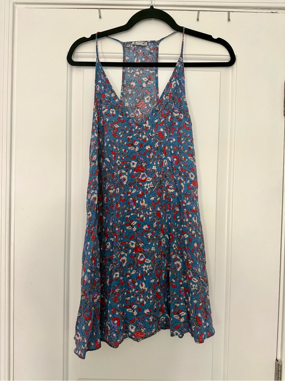 Intimately Free People Blue Floral Mini Dress